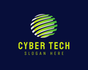Cyber Tech Globe logo design