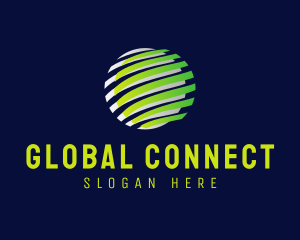 International - Cyber Tech Globe logo design