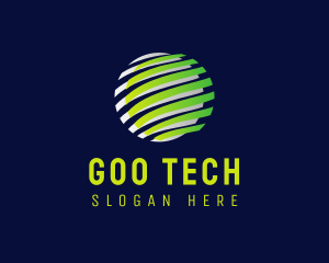 Cyber Tech Globe logo design