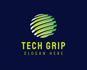 Cyber Tech Globe logo design