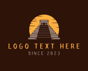 Vintage - Rustic Temple Pyramid logo design