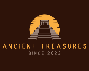 Rustic Temple Pyramid logo design