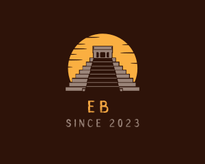 Egyptian - Rustic Temple Pyramid logo design