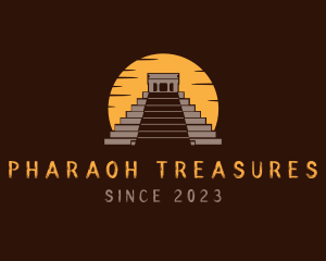 Rustic Temple Pyramid logo design