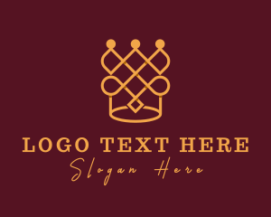 Stylist - Gold Crown Tiara logo design