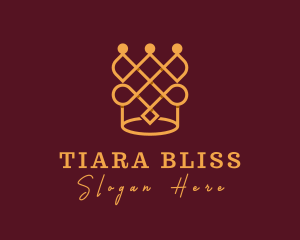 Gold Crown Tiara logo design