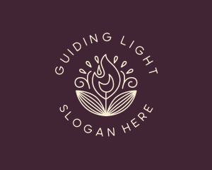 Organic Candle Meditation logo design