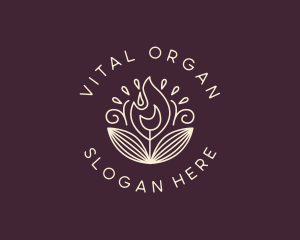 Organic Candle Meditation logo design