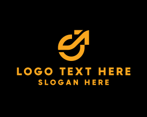 Yellow - Shipping Arrow Logistics logo design