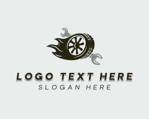 Wheels - Tire Repair Automotive logo design