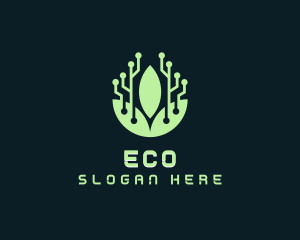 Eco Leaf Tech logo design