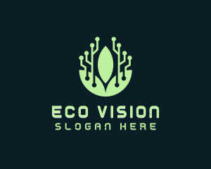 Eco Leaf Tech logo design