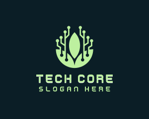 Eco Leaf Tech logo design