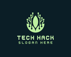 Eco Leaf Tech logo design