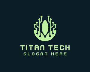 Eco Leaf Tech logo design