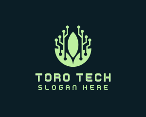 Eco Leaf Tech logo design