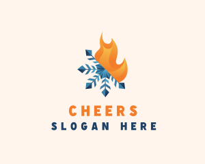 Torch - Snowflake Fire Weather logo design