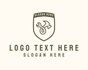 Badge - Hammer Wrench Tool logo design