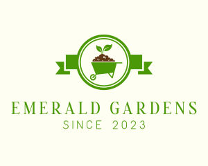 Gardening Soil Cart logo design