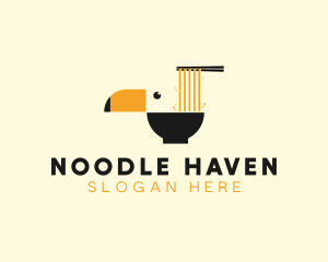 Noodle - Toucan Noodle Bowl logo design