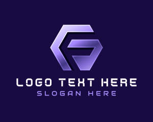 Startup - Hexagon Startup Letter F logo design