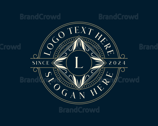 Premium Leaves Crest Logo