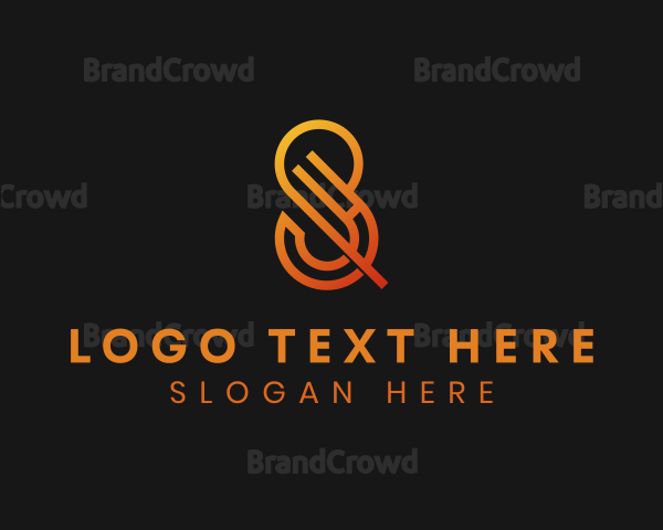 Gradient Orange Ampersand Logo