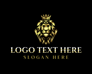 Premium - Lion Crown King logo design