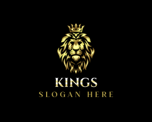 Lion Crown King logo design