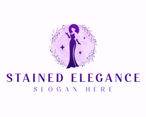 Elegant Floral Gown logo design