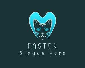 Blue Cat Letter M Logo