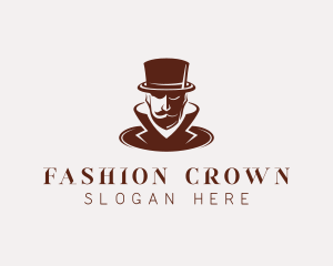 Gentleman Fashion Top Hat logo design