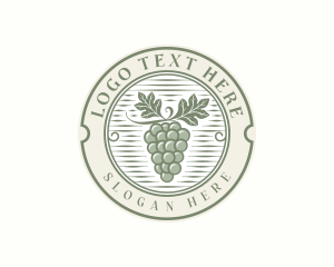 Vineyard - Grapes Farmers Market logo design