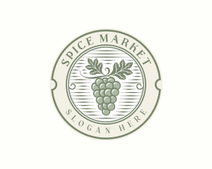 Grapes Farmers Market logo design