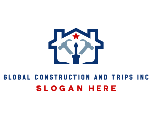 Hardware Carpentry Construction logo design