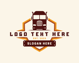 Freight - Dump Truck Logistics logo design