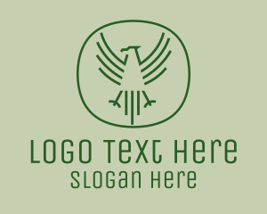 Marines - Green Flying Eagle logo design