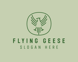 Flying Hawk Bird logo design