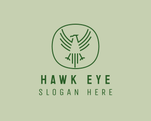 Flying Hawk Bird logo design