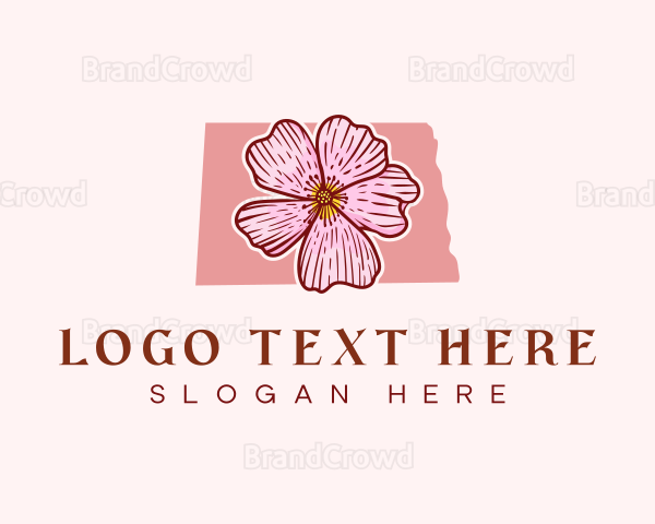 North Dakota Prairie Flower Logo