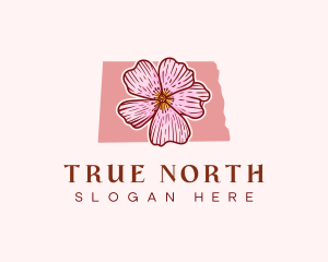 North Dakota Prairie Flower logo design