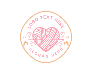 Yarn - Yarn Heart Crochet logo design