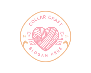 Yarn Heart Crochet logo design