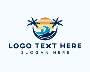 Wave - Beach Surfing Resort logo design