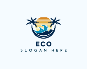 Ocean - Beach Surfing Resort logo design