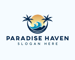 Beach Surfing Resort logo design