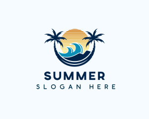 Beach Surfing Resort logo design