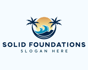 Coastal - Beach Surfing Resort logo design