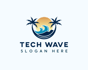 Beach Surfing Resort logo design