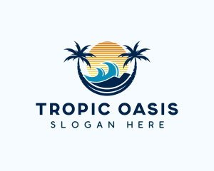 Beach Surfing Resort logo design